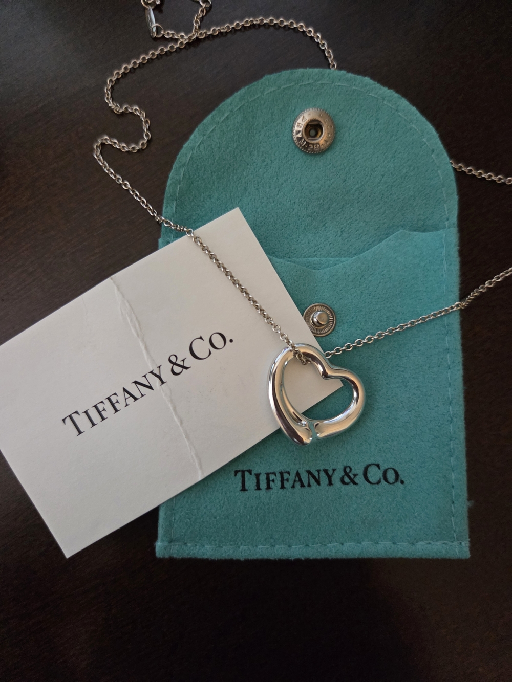 Tiffany & Co. Elsa Peretti Open Heart Sterling Silver Necklace - Silver - Picture 9 of 10